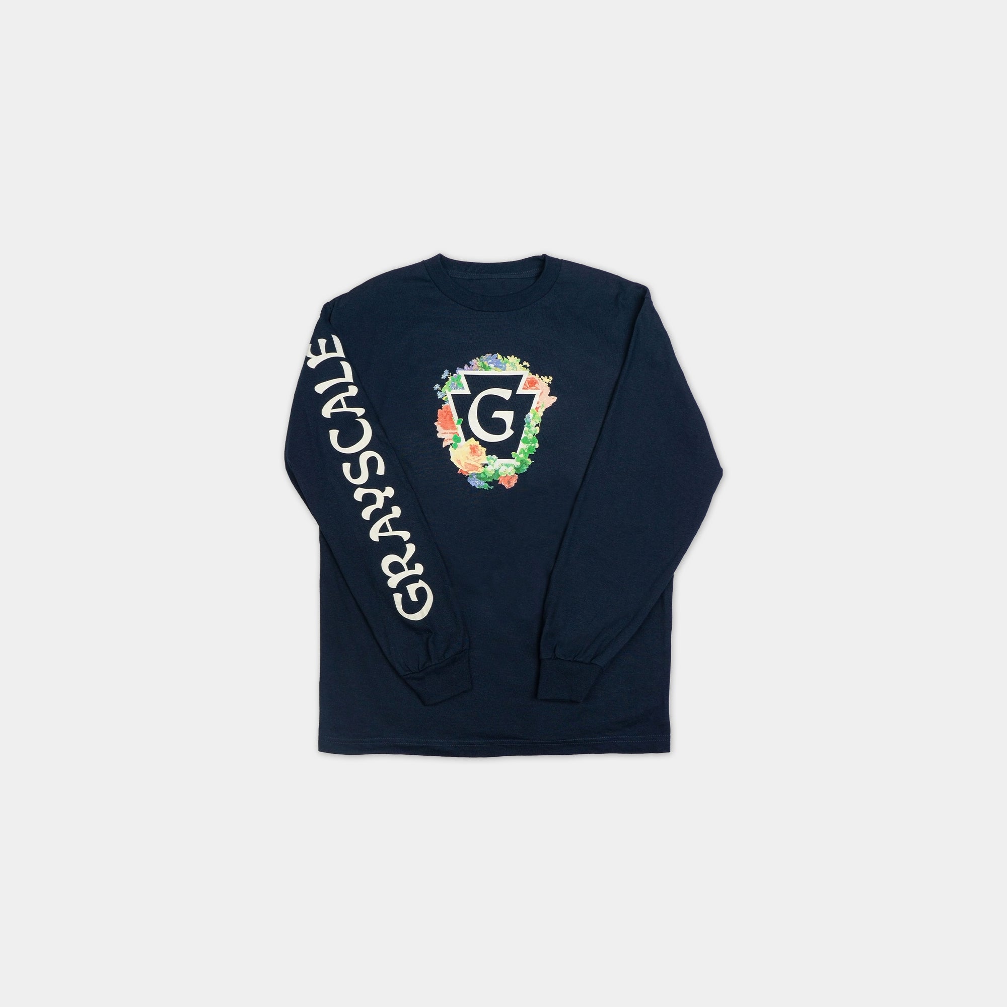 Floral Keystone Long Sleeve (Navy)