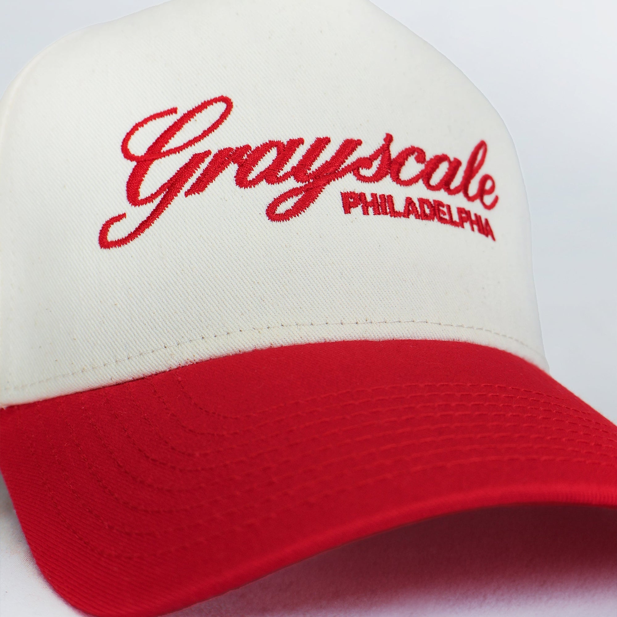 Two-Tone Script Hat (Vintage Red)