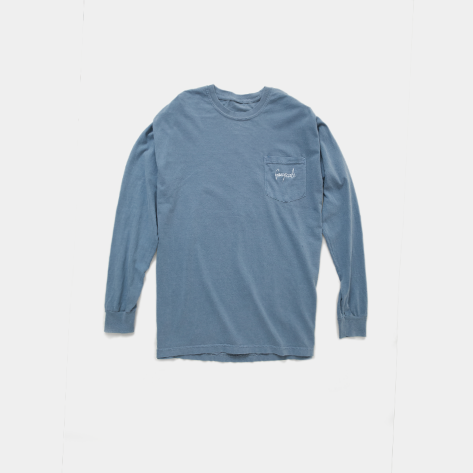 Washed Sapphire Script Long Sleeve