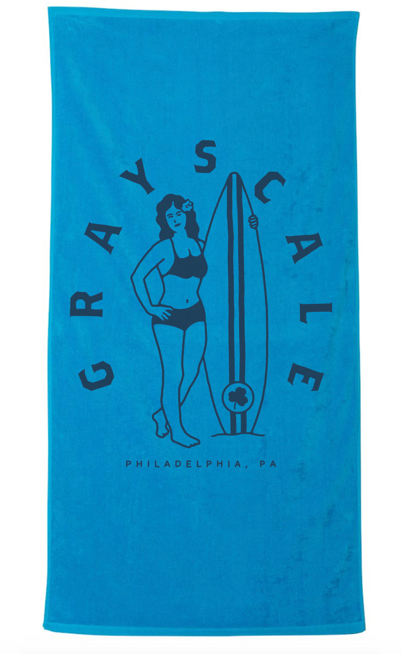 Surfer Beach Towel - Blue