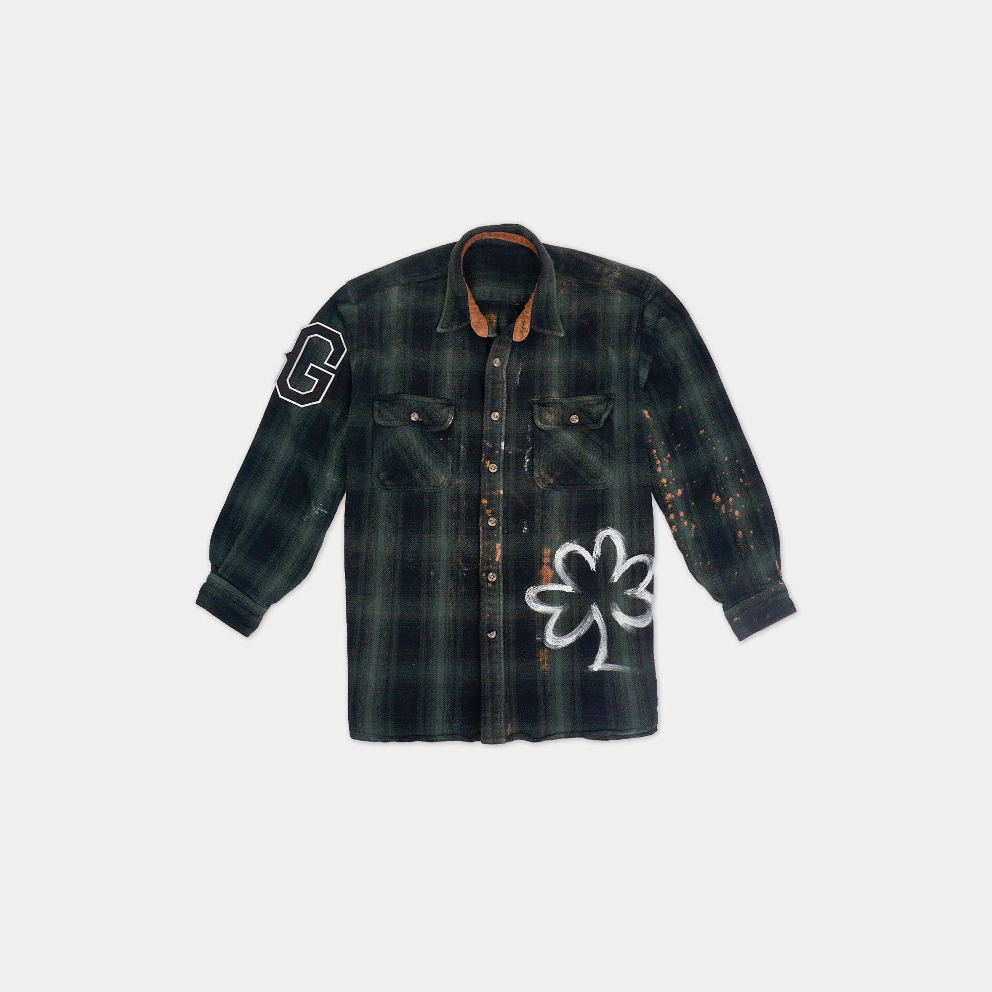 2022 Custom Flannel #6 (Graffiti Bleach) - L